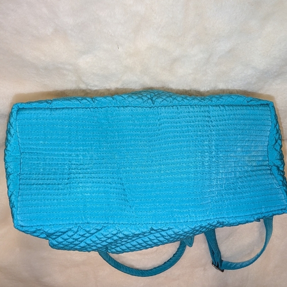 VERA BRADLEY Hadley On-the Go/Satchel Purse/ Microfiber/Shoulder Bag/ Teal Green - Picture 7 of 9